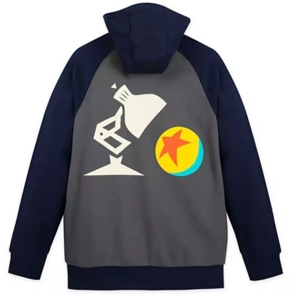 Disney Pixar The World of PIXAR  Zip Hoodie Jacket Gray L